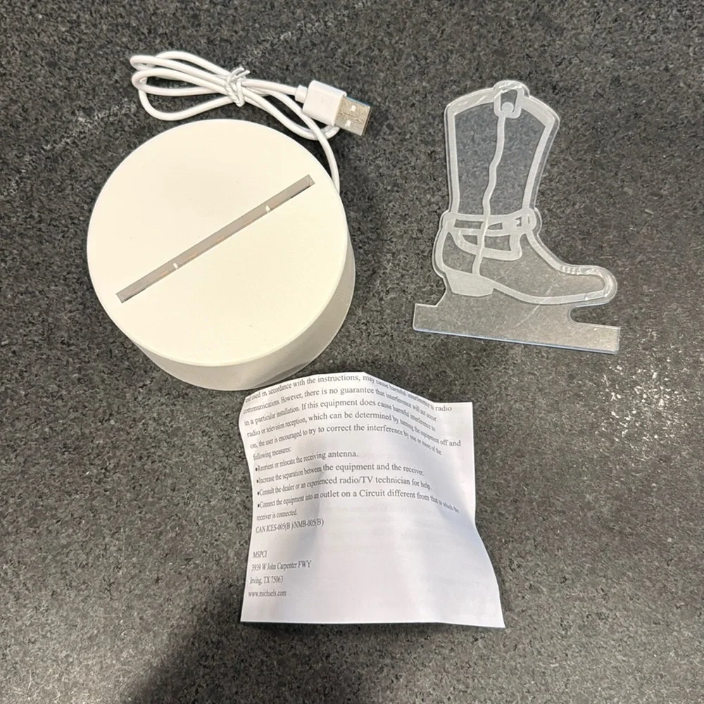 Cowboy Boot Acrylic Mini Light